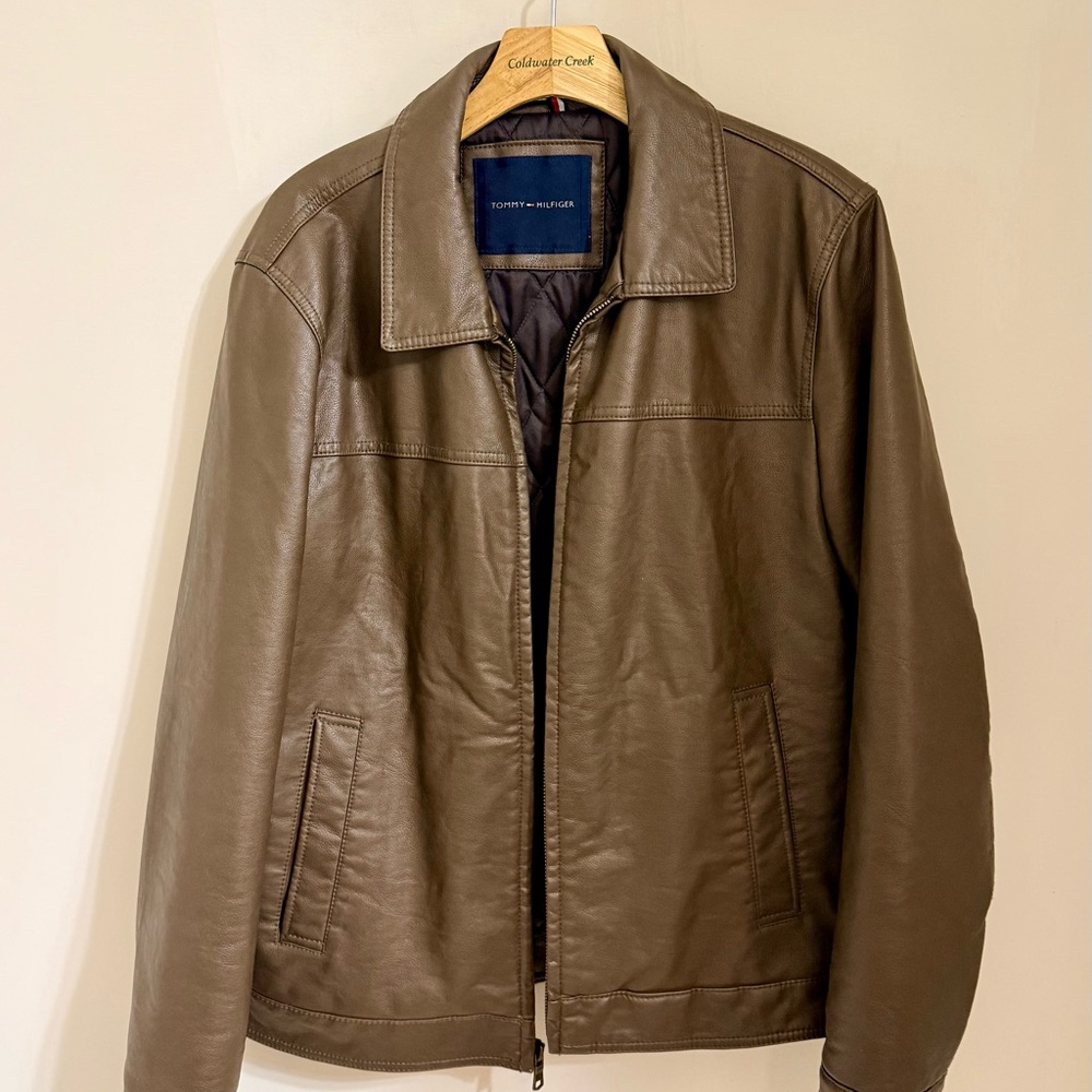 Tommy Hilfiger Dark Brown Leather Jacket